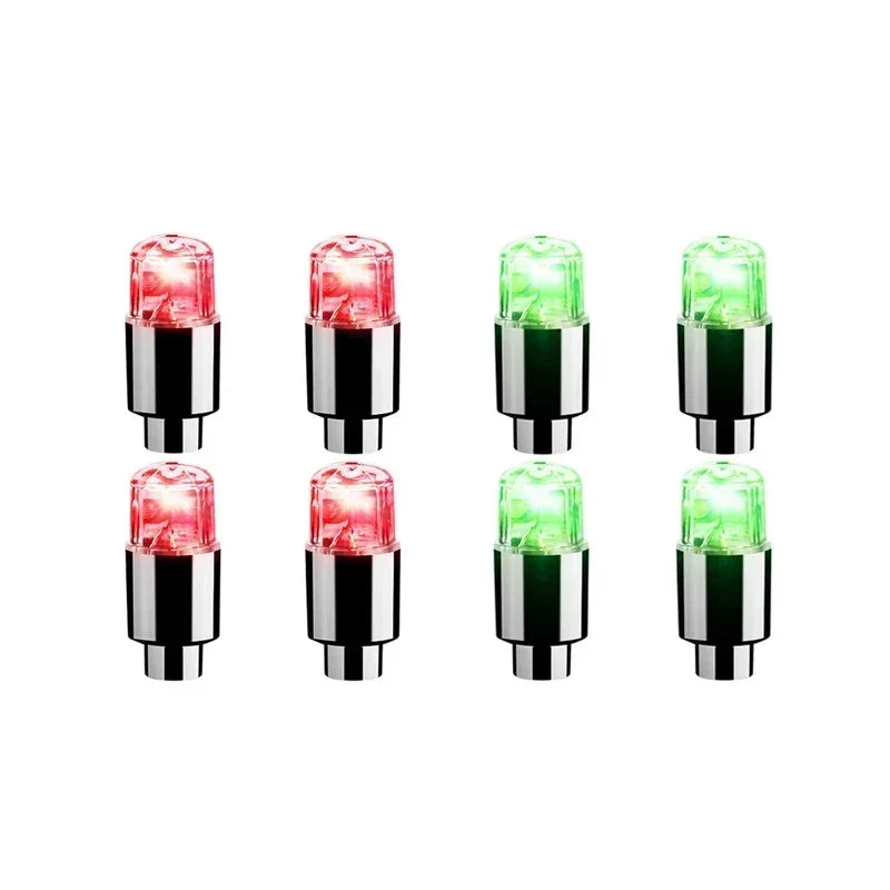 LED Radlichter bunte Reifen Ventilkappen 2 4 8 Stück für Auto Motorrad