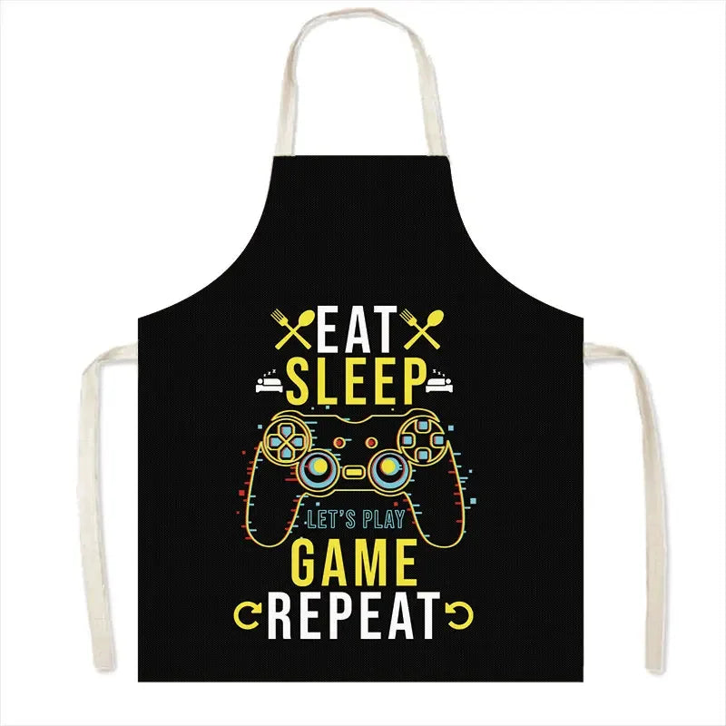 Leinen-Schürze mit Baumwollmix – Strapazierfähig und Pflegeleicht für Haushalt - Küche