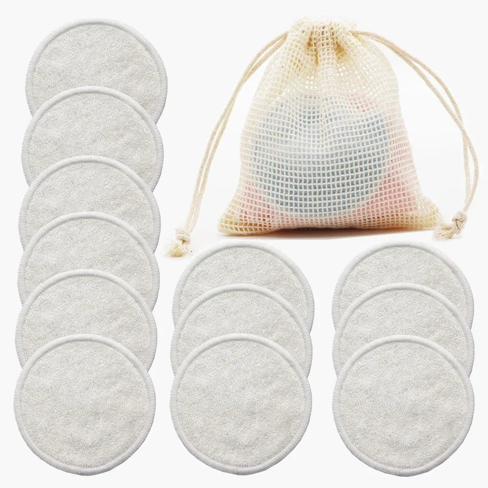 12er Set Wiederverwendbare Runde Baumwolle Make Up Entferner Pads