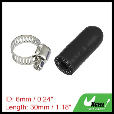 Auto Silikonschlauch Endkappe 6-40 mm Innendurchmesser 30 mm Länge schwarz
