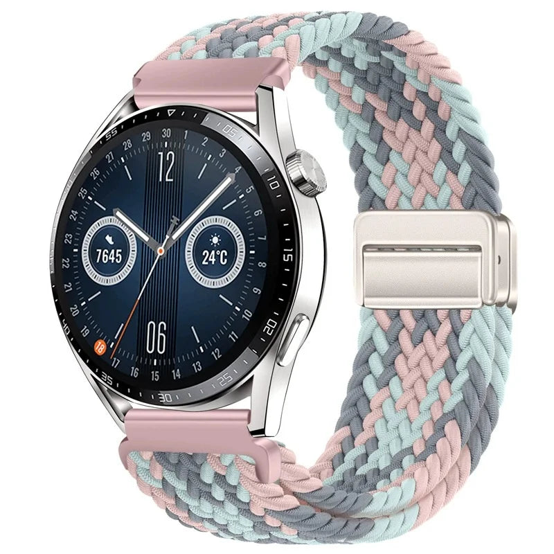 Magnetisches Nylonarmband 20/22mm für Smartwatches mit Schlaufenverschluss