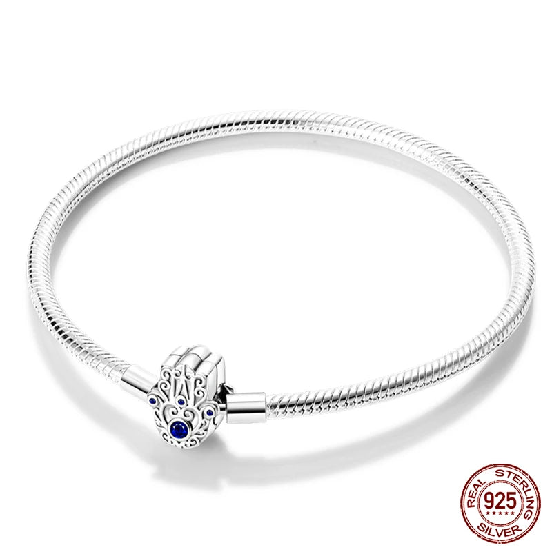 Armband Silber 925 mit Stern Mond Sonne und Grünem Zirkon Charm