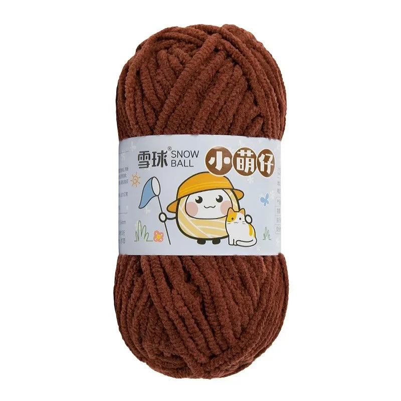 Weiches dickes Chenille Strickgarn 50g für DIY Schal Mütze Pullover