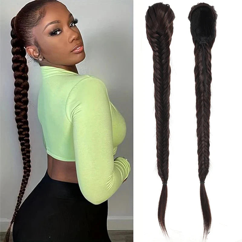 24 Zoll lockige synthetische Clip-in Pferdeschwanzverlängerung-ARI