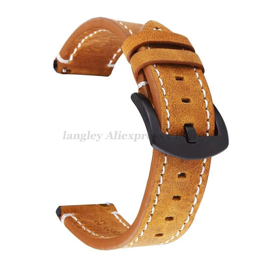 Retro-Uhrenarmband aus Kalbsleder in verschiedenen Bandbreiten 18-24 mm