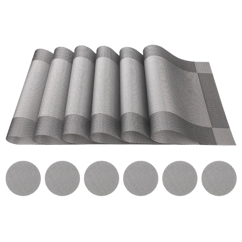 Modernes Tischset Set mit Untersetzern – Rutschfest & Leicht zu Reinigen