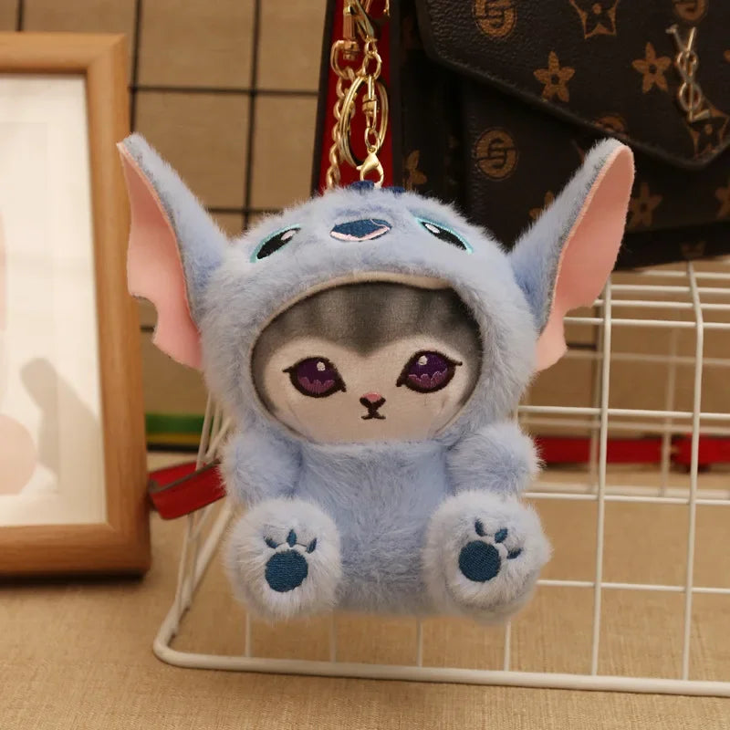 Niedlicher Kawaii Stitch Cat Plüschanhänger – Weich, Sicher - Perfektes Geschenk