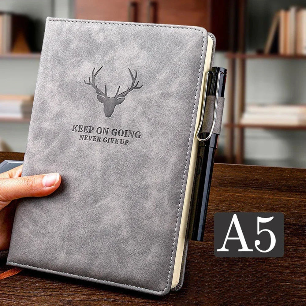 A5 Leder Notizbuch mit Hülle Softcover Lesezeichen für Business & Meetings