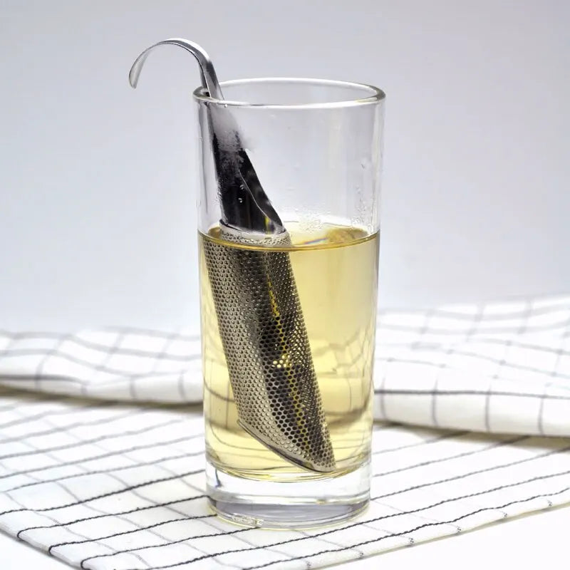 Tragbare Hause Tee Zubehör Filter Edelstahl Tee Maker Rohrleitungen Design Tee Löffel Brewer Langen Griff Metall Kreative Tasse - Yabubest - Home & More