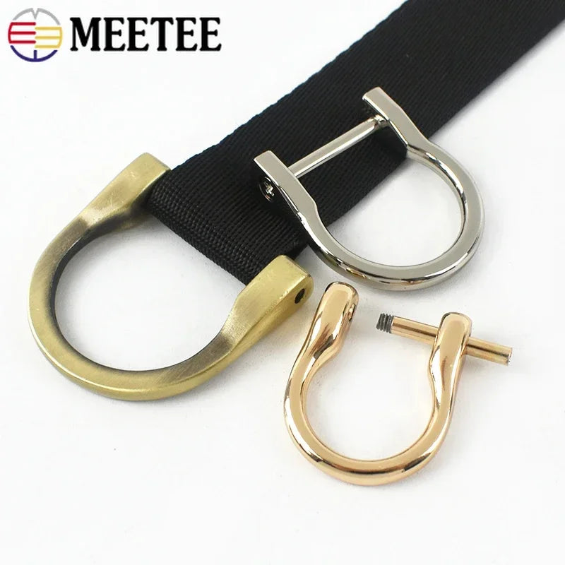 Metallschnallen D-Ring Haken 2/4/10 Stk. fuer Taschen Gurte Karabiner Zubehoer