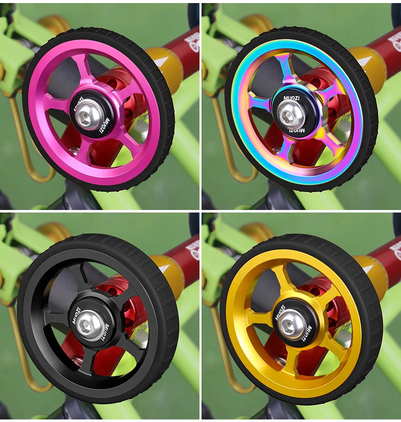 MUQZI Eazy Wheels Faltrad-Rollenräder, kompatibel mit Brompton-Yabubest - Home & More