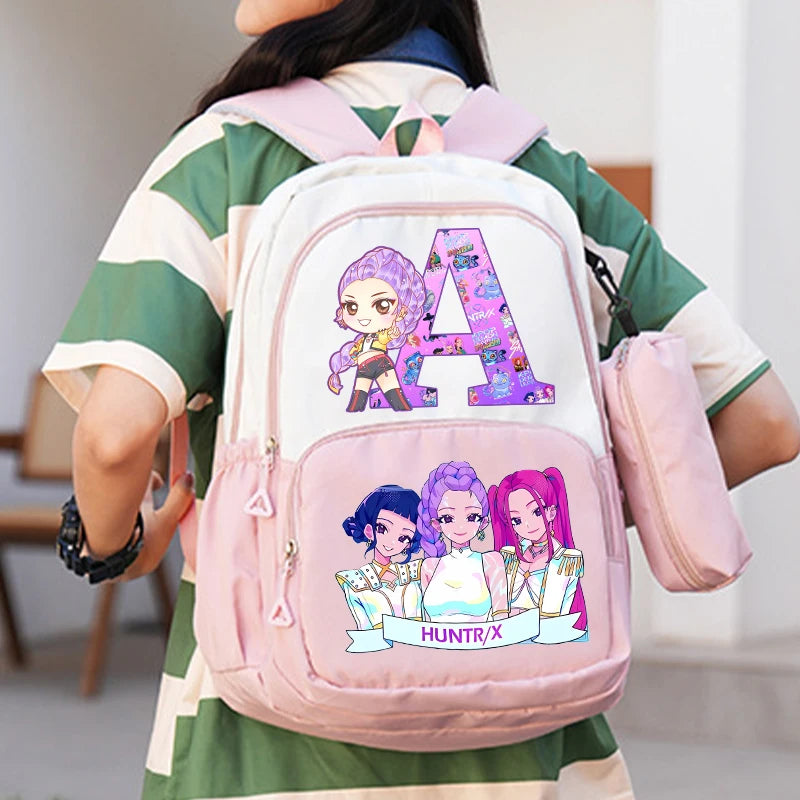 Kawaii Kinderrucksack mit bedruckter Stifttasche für Schule und Freizeit