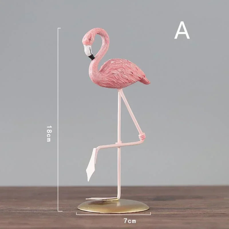 Dekorative Flamingo Resin Figur Miniaturen für Wohnzimmer Schreibtisch