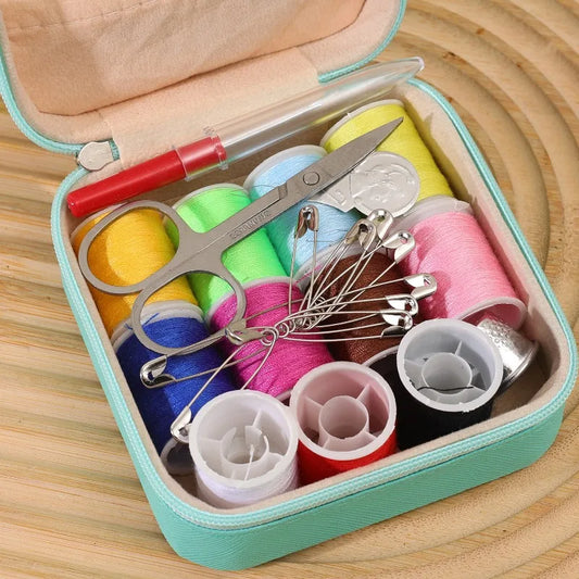 Komplettes Nähset mit Fäden Nadeln Scheren Aufbewahrungsbox Reise Nähwerkzeug