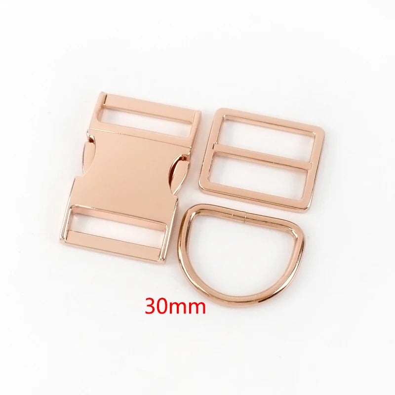 Roségold Metall D-Ring Schnallen 15-38mm für Tasche Gürtel DIY 1/2 Sets