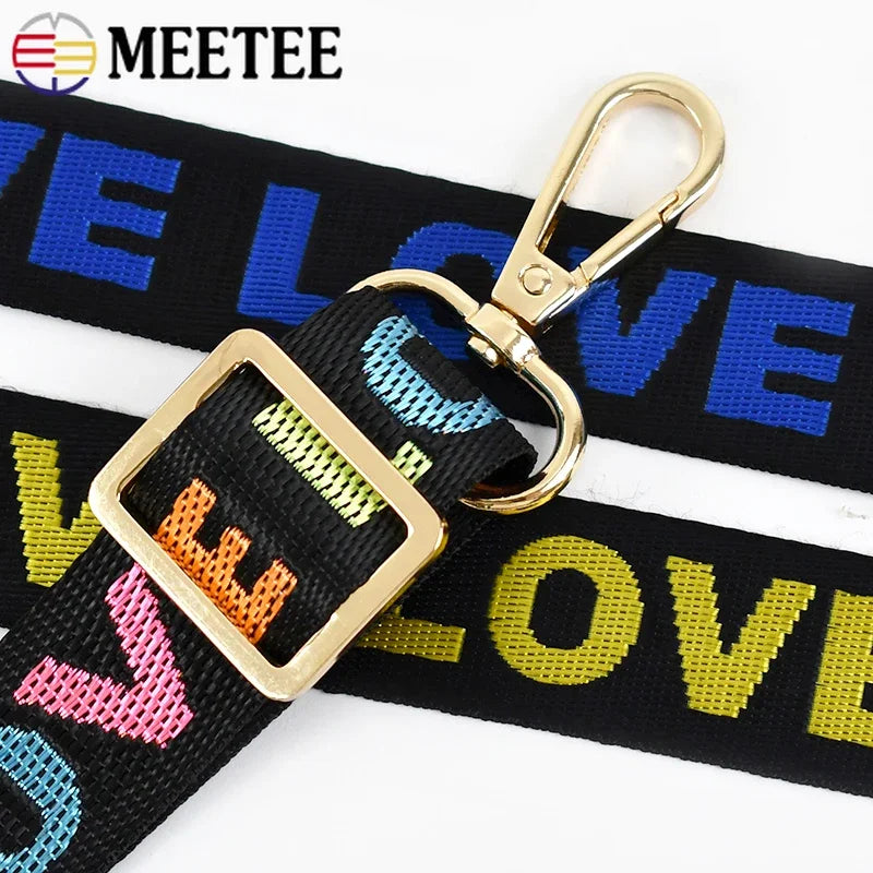 Nylon Jacquard Gurtband mit LIEBE Muster für DIY Nähprojekte