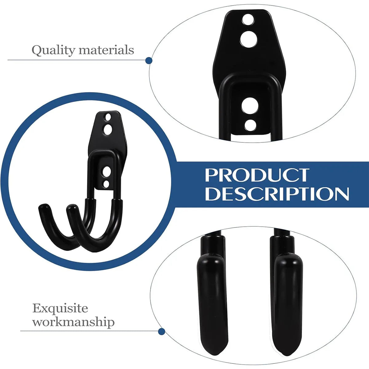 Garagen-Aufbewahrungshaken Werkzeug Organizer hängende Wandhalterung aus Eisen