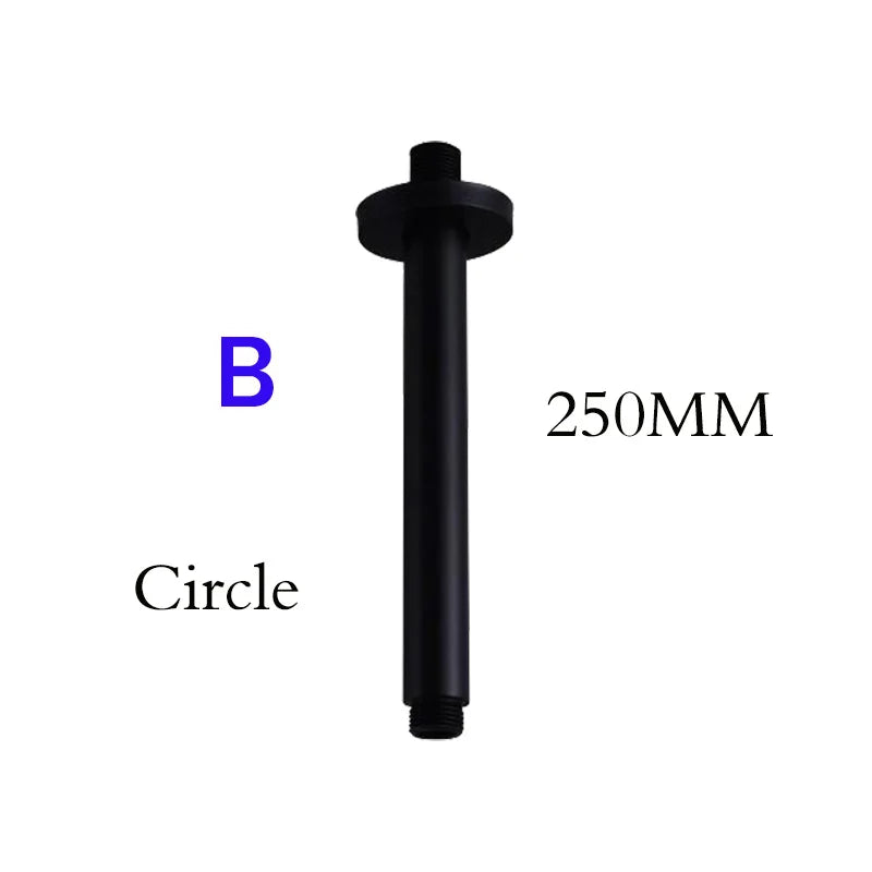 Ultradünner Edelstahl Duschkopf Regenduschkopf 8 10 12 16 Zoll Schwarz