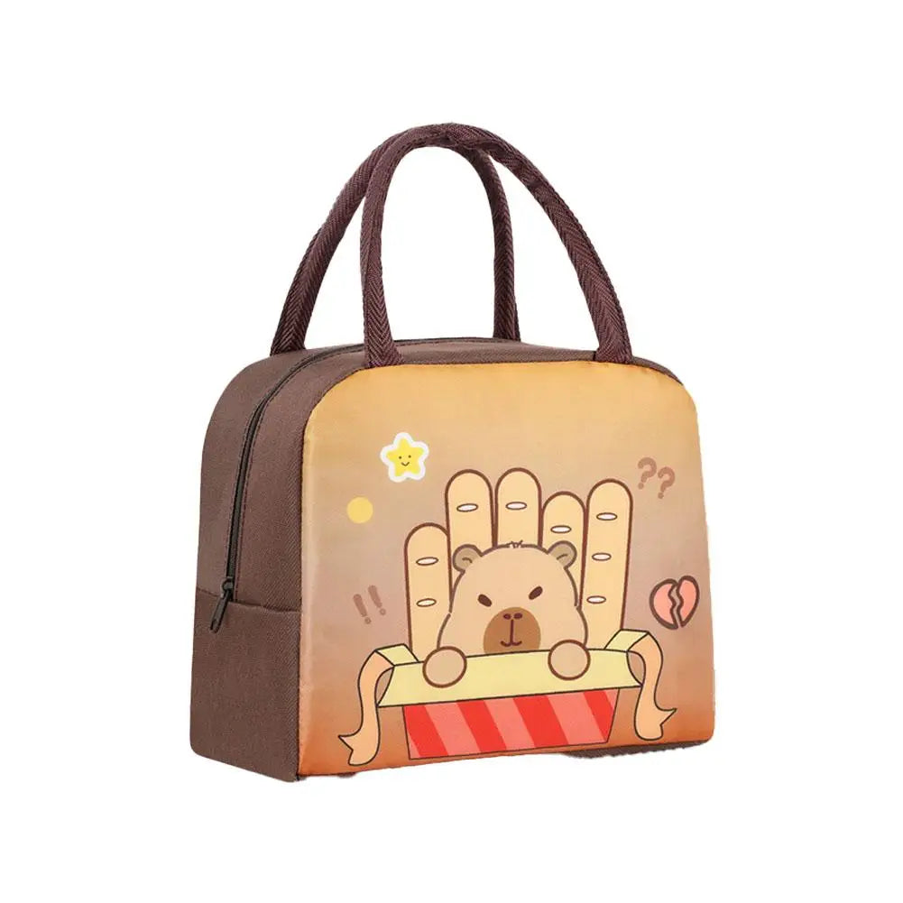 Isolierte Lunchtasche mit lustigem Cartoon Motiv fuer Kinder