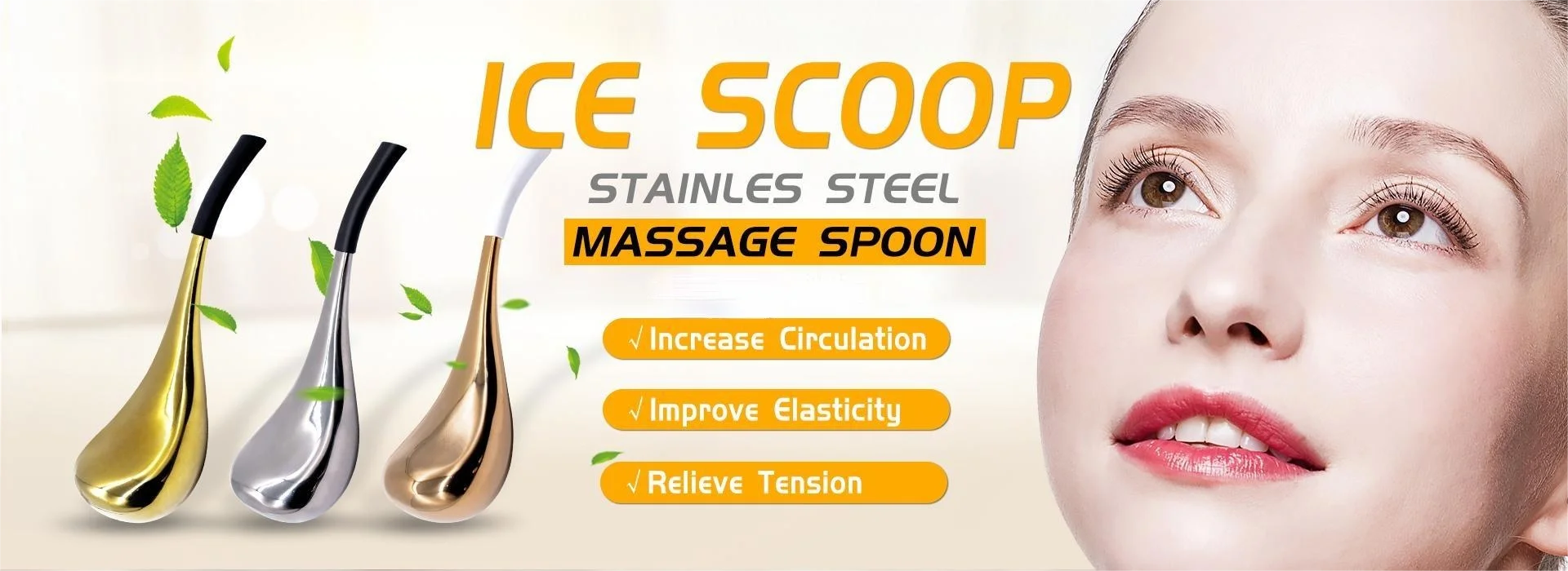 Kühlendes Eiskugel-Set aus Edelstahl für Gesicht und Augen