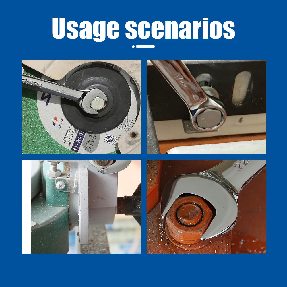 Kombischlüssel Set 5,5 bis 15 mm aus stabilem Chrom Vanadium Stahl-Yabubest - Home & More