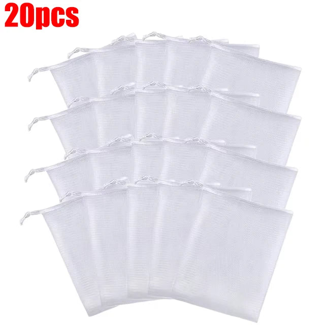 Schaumnetz mit Kordelzug für sanfte Gesichtsreinigung 5 bis 100 Stück