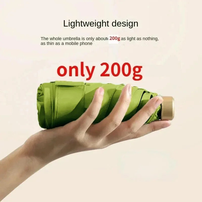 Mini Taschenschirm UV-Schutz faltbar Vinyl Regenschirm Sonnenschirm Kapsel