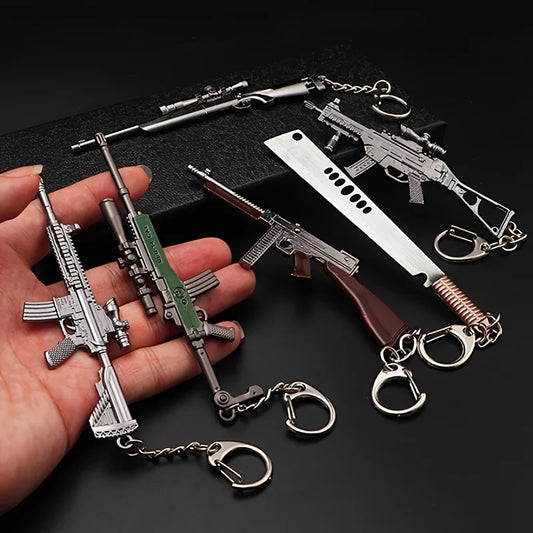 Spielzeugpistole Schlüsselanhänger aus Metall als Geschenk für Männer Jungen