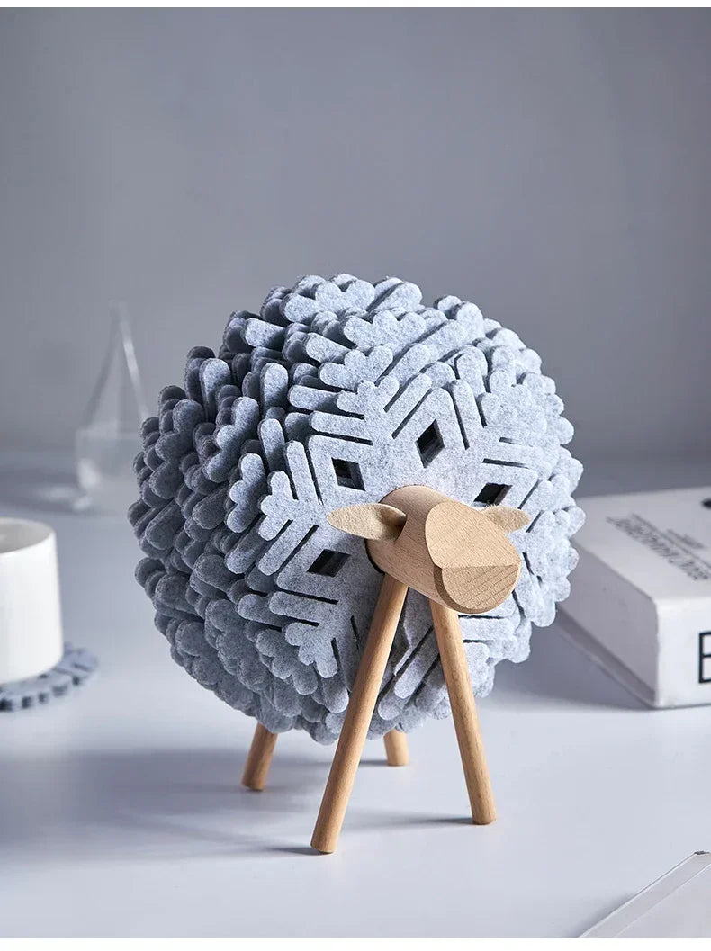 12er Set Getränkeuntersetzer Elchform aus Filz kreativ und isolierend