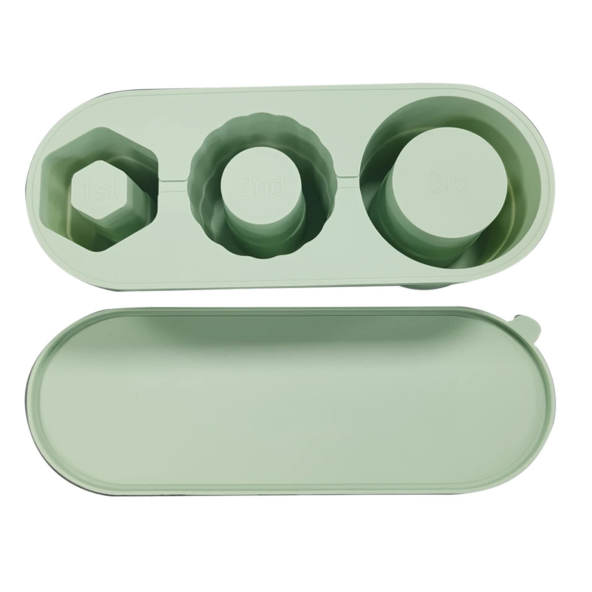 Zylinder Eiswürfelform aus Silikon zusammenklappbar mit 3 Gittern