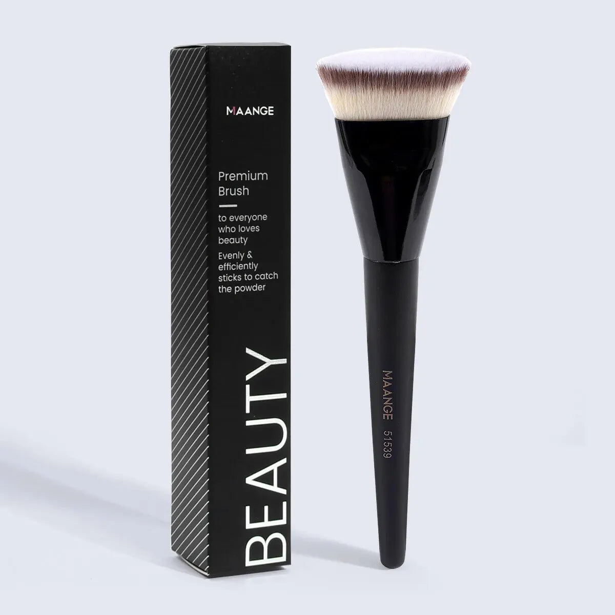 Flacher runder Make-up-Pinsel mit Box – vielseitig, weich - hautfreundlich