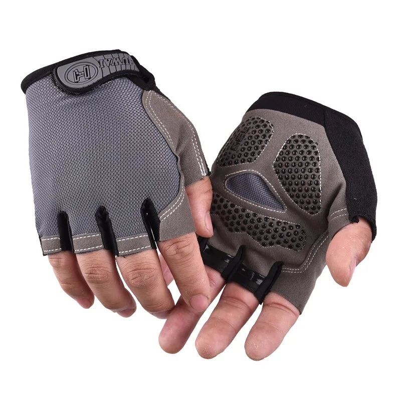Unisex Halbfinger Fahrradhandschuhe atmungsaktiv rutschfest MTB Sommer
