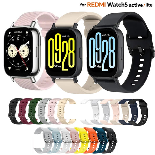 22mm Silikon Ersatzband kompatibel mit Redmi Watch 5 Active - Lite