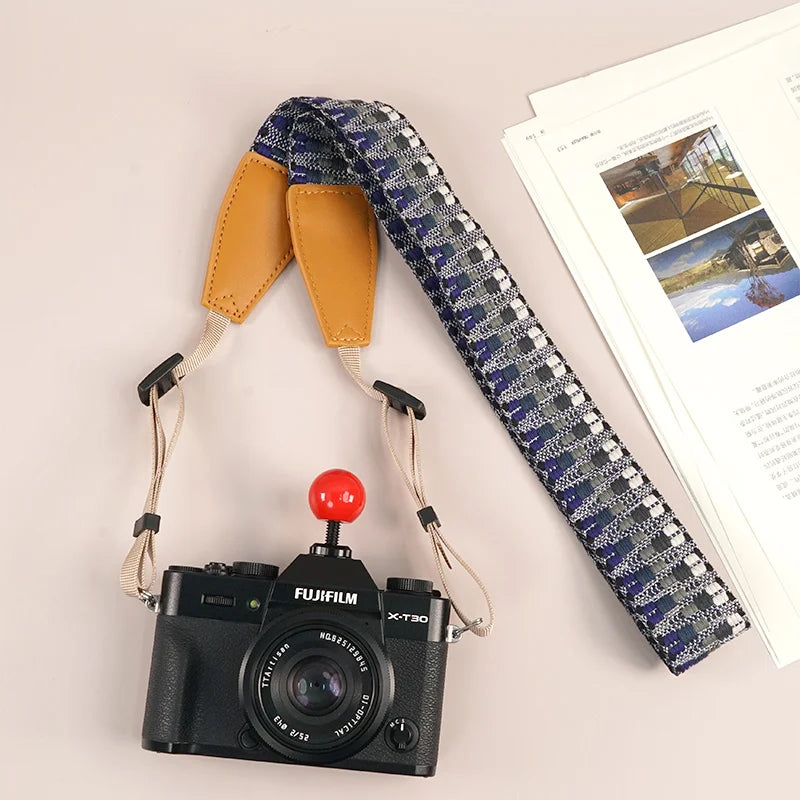 Breiter Vintage Kameragurt mit Blumenmuster für DSLR Kompatibel