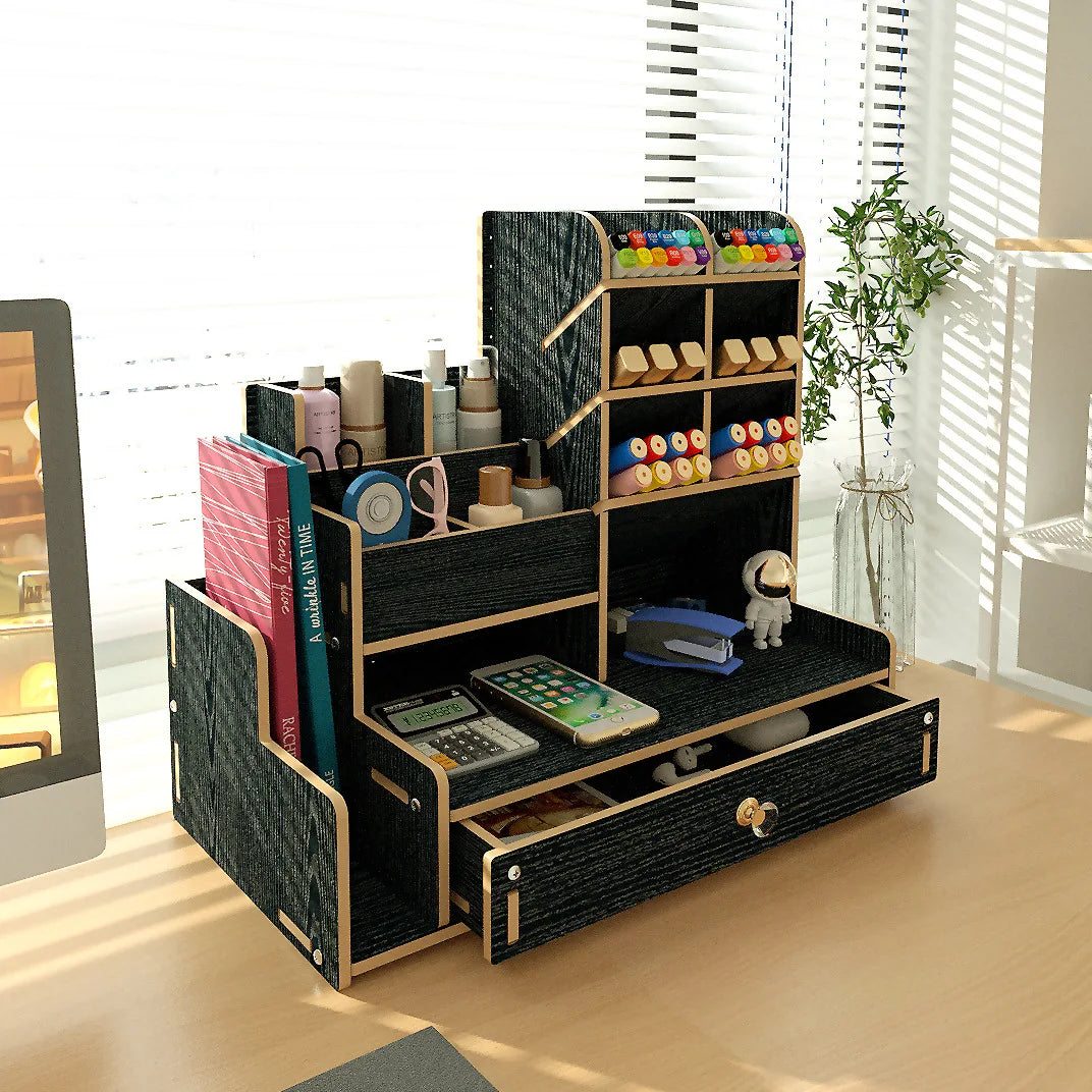 Praktischer Holz Stifthalter für Schreibtischorganisation