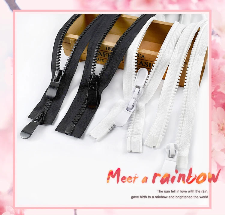 Harz-Reißverschluss offen 70–150 cm langer Doppelschieber Nähen-Yabubest - Home & More