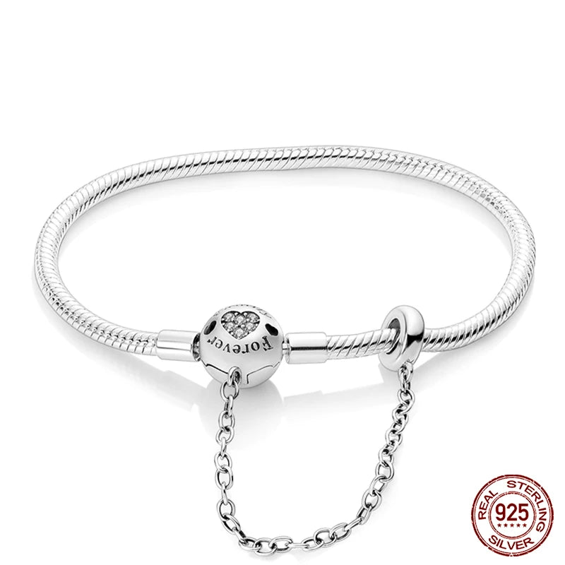 Armband Silber 925 mit Stern Mond Sonne und Grünem Zirkon Charm