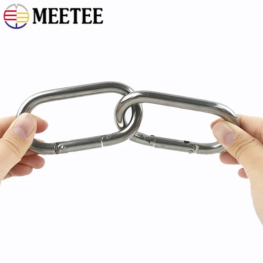 Edelstahl Schnallen 5-10 cm ovaler Snap-Ring Karabiner für Schlüsselanhänger