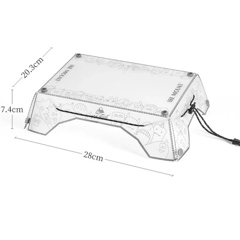 Tragbarer faltbarer Mini Campingtisch mit 2 in 1 Funktion für 3 Personen