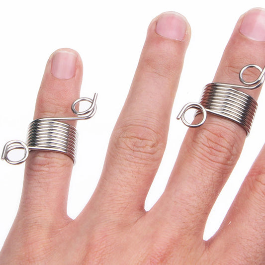 12-teiliges Edelstahl Strickring Set für verstellbare Garnführung zum Häkeln
