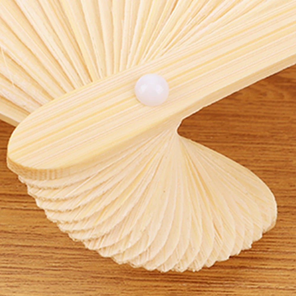 Kreativer weißer Bambus-Papier-Faltfächer – DIY, Hochzeit - Geschenkideen, 1-50 Stück
