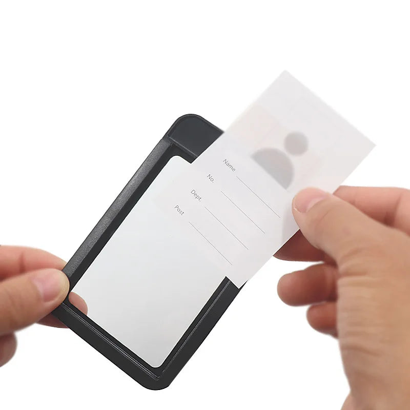 Versenkbarer schwarzer Kartenhalter für Arbeits und Mahlzeitkarten 1-3 Stück