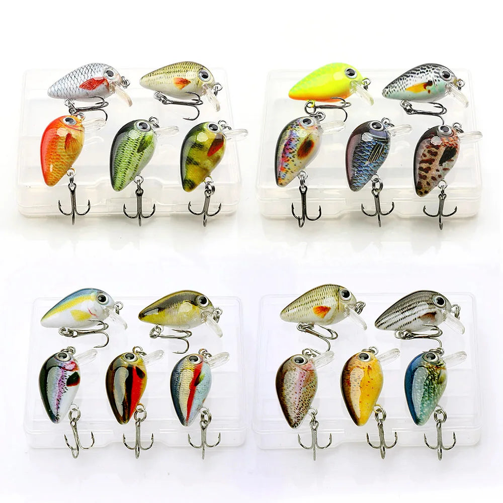 5 Mini Schwimmköder 3cm 1,5g Wobbler Köder für Süßwasser Angeln