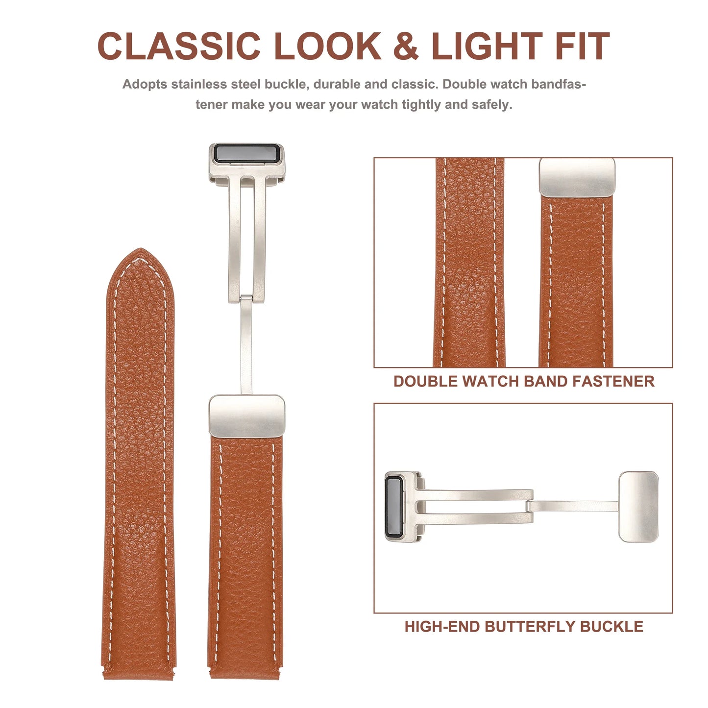 22 mm Lederarmband mit Magnetschnalle für Xiaomi Redmi Watch