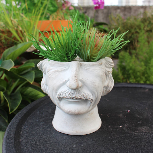 Moderner Gesichtskopf Pflanztopf für stilvolle Innen- und Außendeko