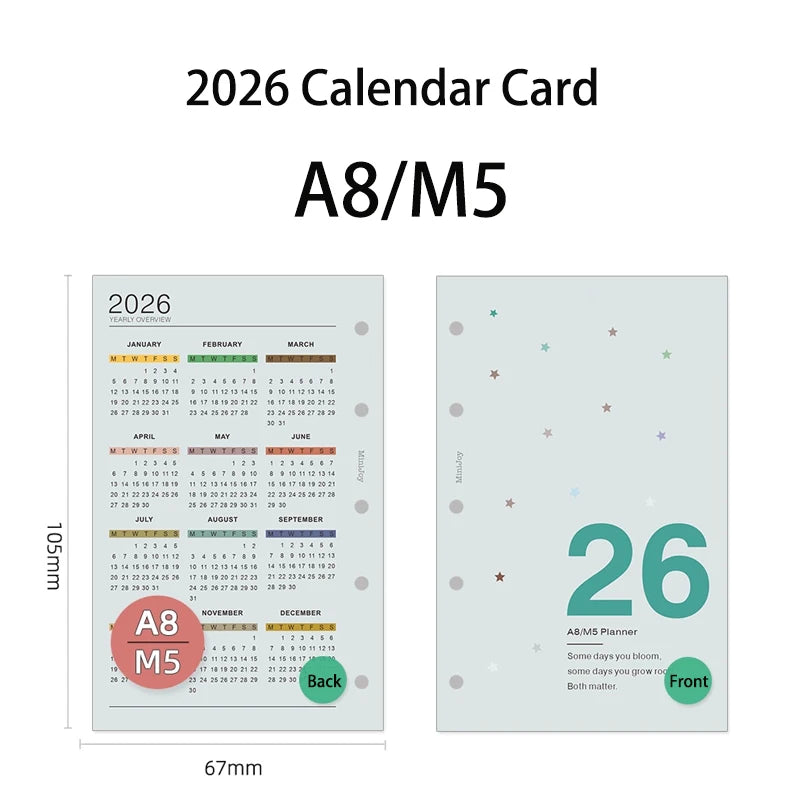 Loseblatt Notizbuch Planer Tagebuch Kalender Karten Schreibwaren 2026