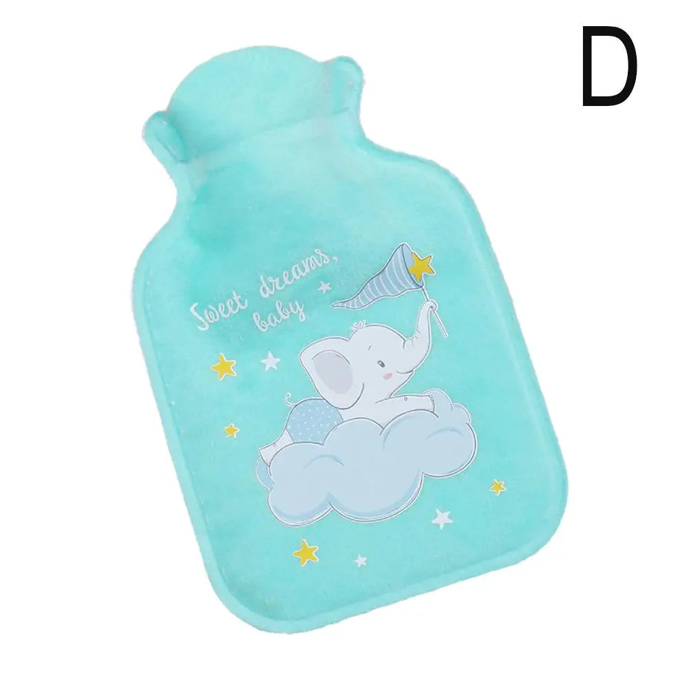 Handwärmer Heißwasserbeutel mit Erdbeer Plüschbezug Weich