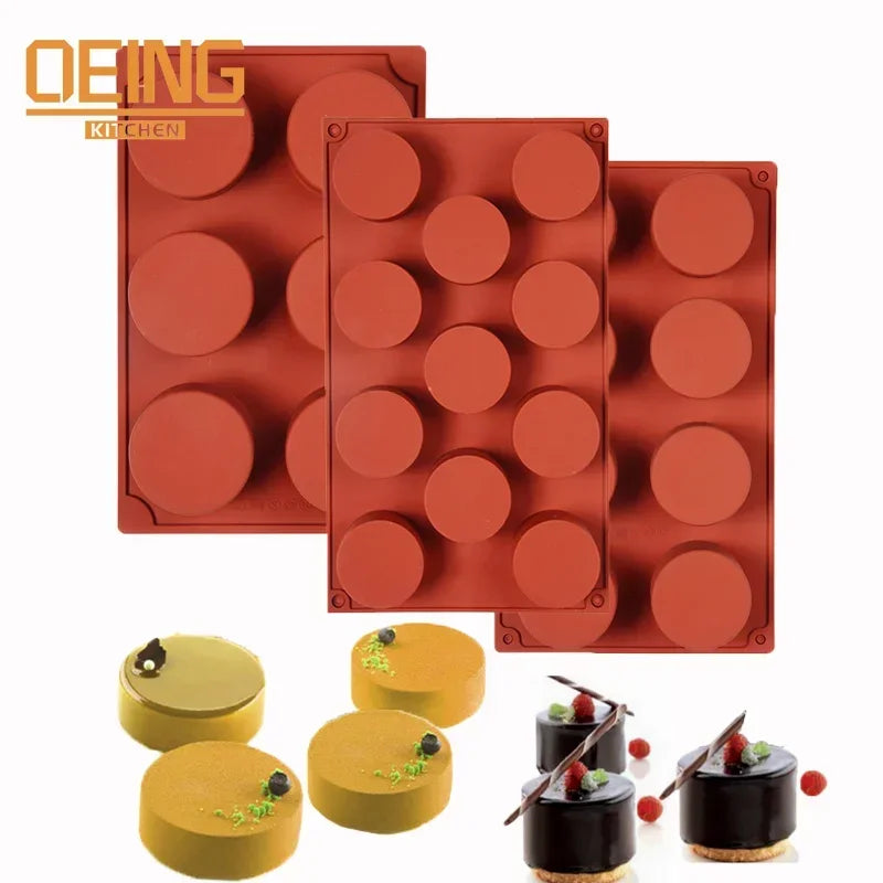 6-fach Zylinder Silikonform für Kuchen Mousse und Kerzenherstellung