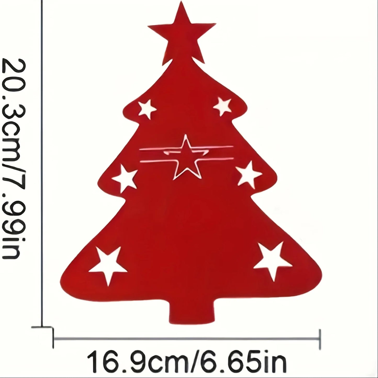 12 Stück Filz Tischdekorationen Weihnachten Besteckhalter Tischsets-Yabubestshop