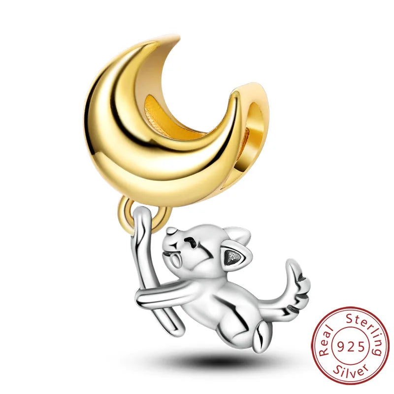 925er Sterlingsilber Charms mit Tiermotiven und Zirkon